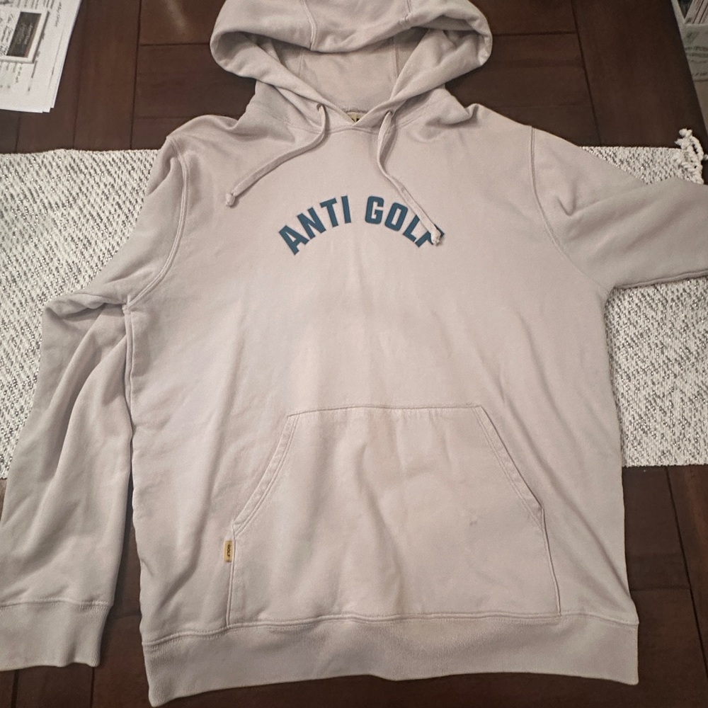 Golf Wang Cream Hoodie with Blue Logo